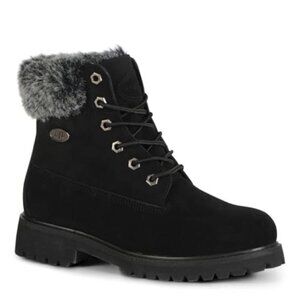 Womens Faux Fur Lace Up Chukka Boots Winter Fashion Boot